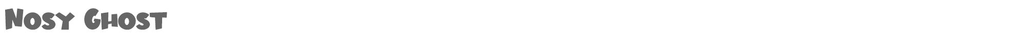 Sample characters Nosy Ghost Font